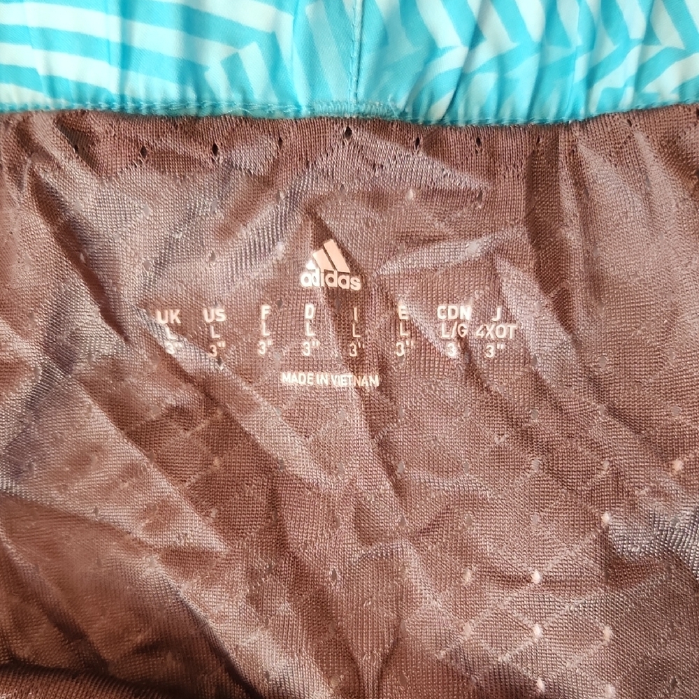 Adidas Women's Teal and Black Athletic Shorts - Picture 2 of 5